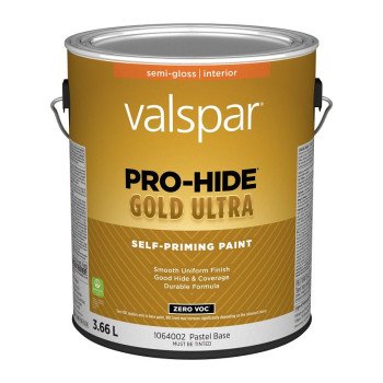 Pro-Hide Gold Ultra 029.1064002.007 Interior Self-Priming Paint, Semi-Gloss, Pastel, 1 gal, 37 sq-m Coverage Area