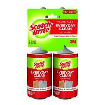 Scotch-Brite 836RS-70TP Lint Roller, 70 Sheets Roller, Plastic, Multi-Color