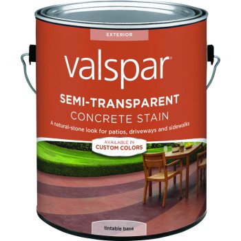 Valspar 024.0082060.007 Semi-Transparent Concrete Stain, Gloss, Liquid, 1 gal