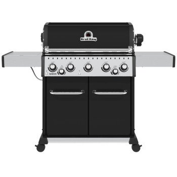 Broil King Baron 590 PRO 876247 Gas Grill, 45,000 Btu/hr, Natural Gas, 5-Burner, Side Shelf Included: Yes