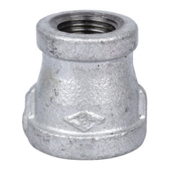 ProSource 24-1/2X3/8G Reducing Pipe Coupling, 1/2 x 3/8 in, Threaded, Malleable Steel, SCH 40 Schedule