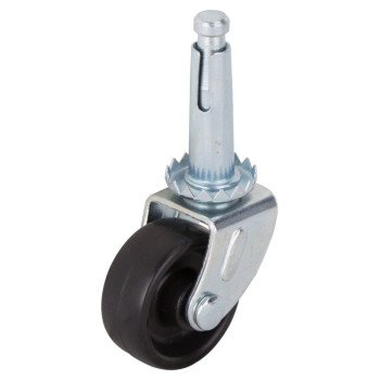 ProSource JC-B05-PS Swivel Caster, 1-1/4 in Dia Wheel, 1-1/4 in W Wheel, Black, 40 lb, Steel Housing Material