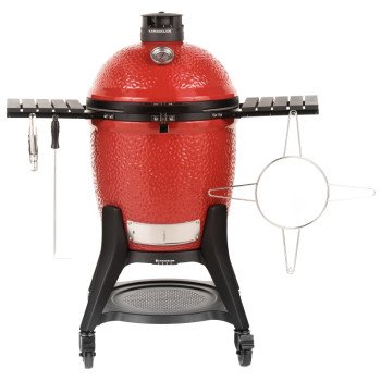 Kamado Joe Classic III KJ15040921 Charcoal Grill, Red, Side Shelf Included: Yes, Ceramic Body