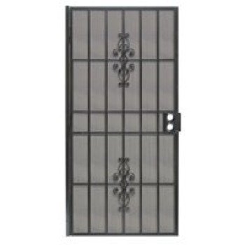 Precision Flagstaff Series 3853BK3068 Door Screen, 80 in L, 36 in W, Steel, Black