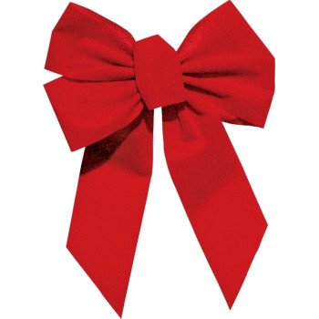 Holidaytrims 7346 Outdoor Bow, 1 in H, Velvet, Red