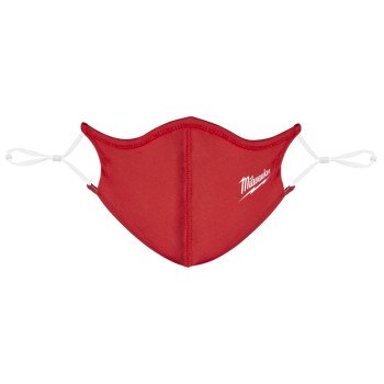 Milwaukee 48-73-4227 2-Layer Face Mask, One-Size Mask, Nylon/Polyester/Spandex Facepiece, Red, 1/PK