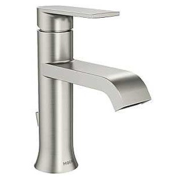 Moen Genta Series WS84760SRN Bathroom Faucet, 1.2 gpm, 1-Faucet Handle, Metal, Spot Resist Brushed Nickel, Lever Handle