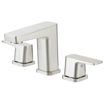 Boston Harbor FW6AC023NP Lavatory Faucet, 1.2 gpm, 2-Faucet Handle, 3-Faucet Hole, Brass/Zinc/Plastic, Brushed Nickel