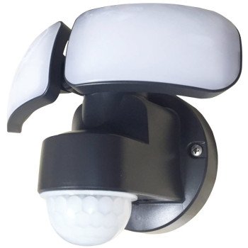 PowerZone O-OV-2200M-PB Security Light, 110/240 V, 24 W, 2-Lamp, LED Lamp, Daylight Light, 2400 Lumens