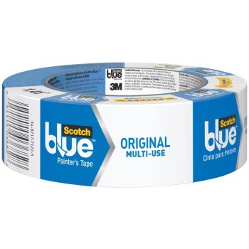 ScotchBlue 2090 Series 2090-1.5B Painter's Tape, 60 yd L, 1-1/2 in W, Crepe Paper Backing, Blue