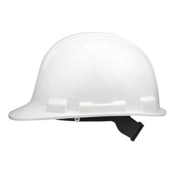 Safety Works SWX00344 Hard Hat, 4-Point Textile Suspension, HDPE Shell, White, Class: E