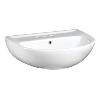 American Standard Evolution Series 0468004.020 Pedestal Sink Top, 3-Deck Hole, 24 in OAW, 19 in OAH, 34-1/2 in OAD