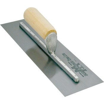 Marshalltown MX62 Finishing Trowel, 12 in L Blade, 4 in W Blade, Spring Steel Blade, Straight Handle, Wood Handle