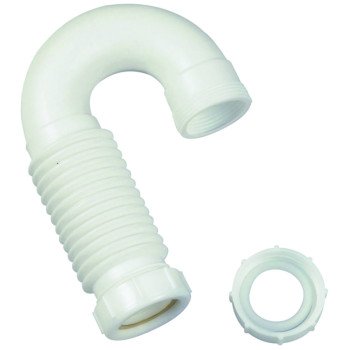 Danco 51066 J-Bend Trap, 1-1/2 in, Slip, Plastic, White