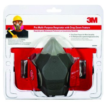 3M 65021HA1-C Valved Household Respirator, M Mask, Dual Cartridge, Multi-Color