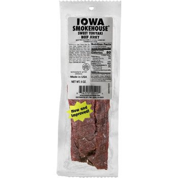 Iowa Smokehouse IS-5JST Beef Jerky, Sweet Teriyaki, 5 oz, 12/CS