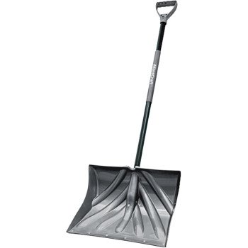 Vulcan 34631 Snow Shovel with Sleeve, Poly Blade, Steel Handle