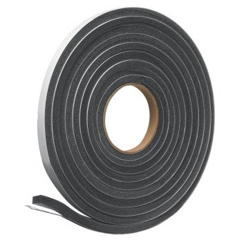 Frost King L347 Foam Tape, 1/2 in W, 17 ft L, 3/8 in Thick, Polyfoam, Charcoal