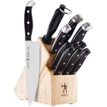 Henckels International Statement Series 35309-000 Knife Block Set, 12-Piece, Stainless Steel, Black, Satin