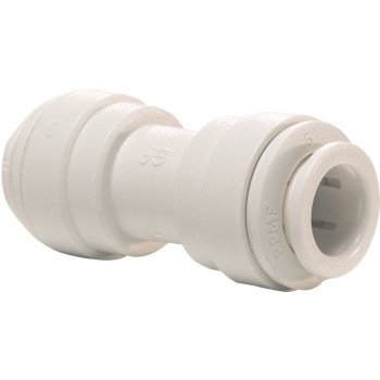 John Guest PP0408WP Pipe Union Connector, 1/4 in, Polypropylene, 60 to 150 psi Pressure