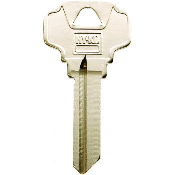 Hy-Ko 11010SC4D Key Blank, Brass, Nickel, For: Schlage Cabinet, House Locks and Padlocks