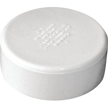 Canplas 193082 Pipe Cap, 2 in, Hub, PVC, White