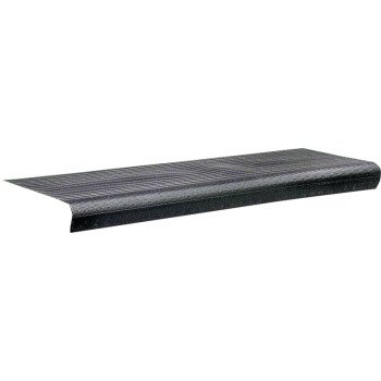 M-D 75556 Stair Tread, 24 in L, 9-1/8 in W, 0.08 in Thick, Vinyl, Black