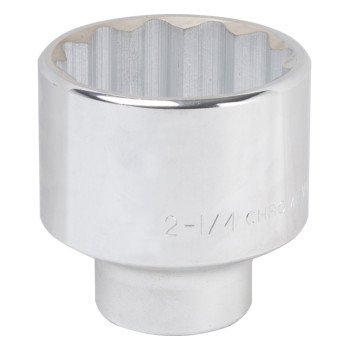 Vulcan MT-SS6072 Drive Socket, 2-1/4 in Socket, 3/4 in Drive, 12-Point, Chrome Vanadium Steel, Chrome