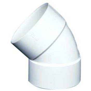 IPEX 040502 Pipe Elbow, 3 in, Hub, 45 deg Angle, PVC