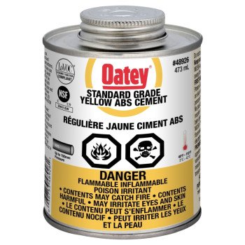 Oatey 31542 Pipe Cement, Liquid, Yellow, 473 mL