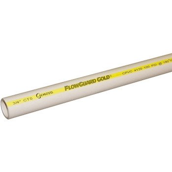 IPEX FlowGuard Series 150104 Tubing, 3/4 in, 10 ft L, Gold