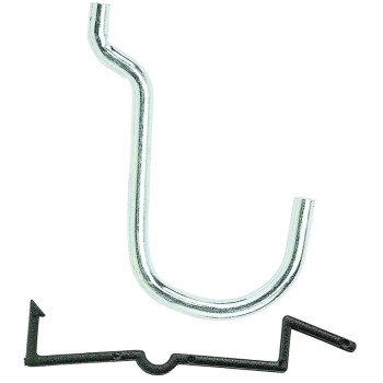 National Hardware N180-024 Peg Hook, 1 in Projection, 2 in H Dimensions, 1 in, 1/8, 1/4 in Opening, Steel, Zinc