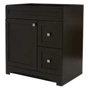 Foremost Monterrey Series MXBV3021 Vanity, Black Coffee, 2-Drawer