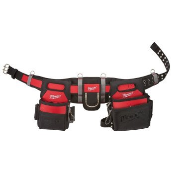 Milwaukee 48-22-8110 Electrician's Work Belt, 30 to 53 in Waist, Nylon, Black/Red, 29-Pocket