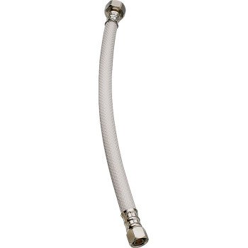 Plumb Pak EZ Series PP23863 Sink Supply Tube, 3/8 in Inlet, Compression Inlet, 1/2 in Outlet, FIP Outlet, Vinyl Tubing