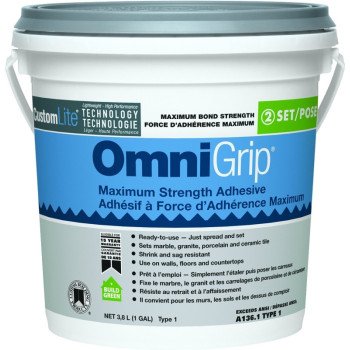 Custom OmniGrip COGA1-2 Tile Adhesive, White, 1 gal Pail