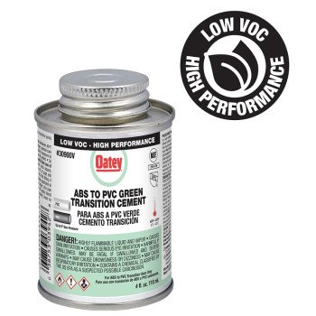 Oatey 3090035V Medium-Bodied Fast Set Cement, Liquid, Green, 4 oz Can