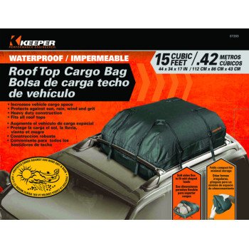 Keeper 07203 Roof Top Bag, 15 cu-ft, 44 in L, 34 in W, Cargo, Black