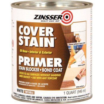 Zinsser 03504 Primer, Flat/Matte, White, 1 qt