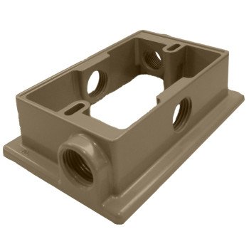 BWF 10XFAB-1 Box Extension Adapter, 5-1/4 in L, 1/2 in W, 1 -Gang, Die-Cast Metal, Bronze