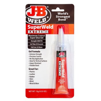 J-B Weld 33400 Instant Adhesive, Gel, Clear, 15 g