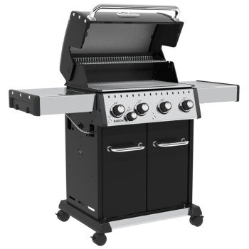 Broil King Baron 440 PRO 875224 Gas Grill, 45,000 Btu/hr, Liquid Propane, 5-Burner, Side Shelf Included: Yes