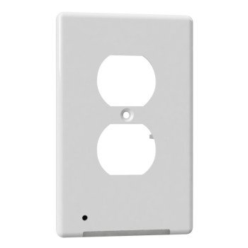 Westek LumiCover Classic LCR-CCDO-W Wallplate Nightlight, 1-1/4 in L, 4-1/2 in W, 1 -Gang, Plastic, White