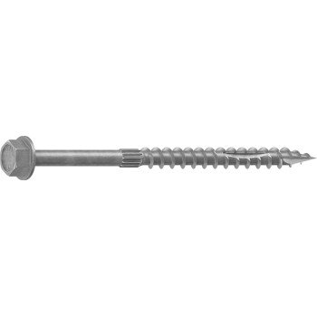 Camo 0368200 Structural Screw, 1/4 in Thread, 4 in L, Hex Head, Hex Drive, Sharp Point, Hot-Dipped Galvanized, 10