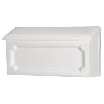 Gibraltar Mailboxes Windsor Series WMH00W04 Mailbox, 288.6 cu-in Capacity, Polypropylene, White, 15-1/2 in W, 4.7 in D