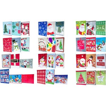 Hometown Holidays IG133600/69547 Gift Wrapping, 11-1/4 in W, 11-1/4 in H, Paper, Assorted Color Design