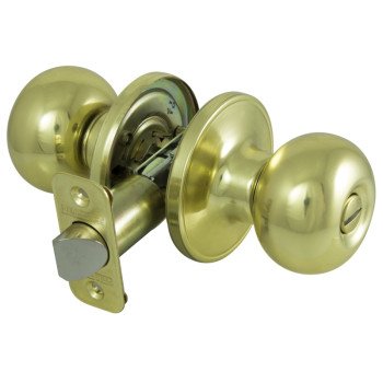 ProSource T9710BRA4V Privacy Lockset, Ball Design, Brass