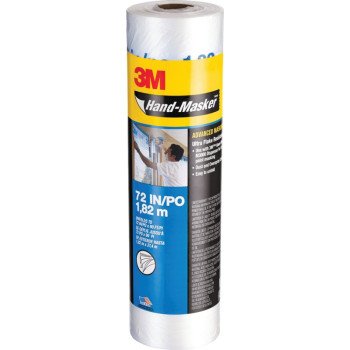 3M AMF72 Masking Film, 90 ft L, 72 in W, Clear