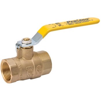 B & K 107-813NL Ball Valve, 1/2 in Connection, FPT x FPT, 600/125 psi Pressure, Manual Actuator, Brass Body