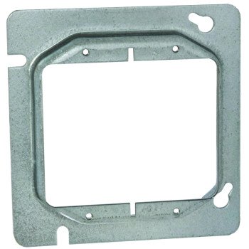 Raco 841 Box Cover, 1/2 in L, 4.688 in W, Square, 2-Gang, Steel, Gray